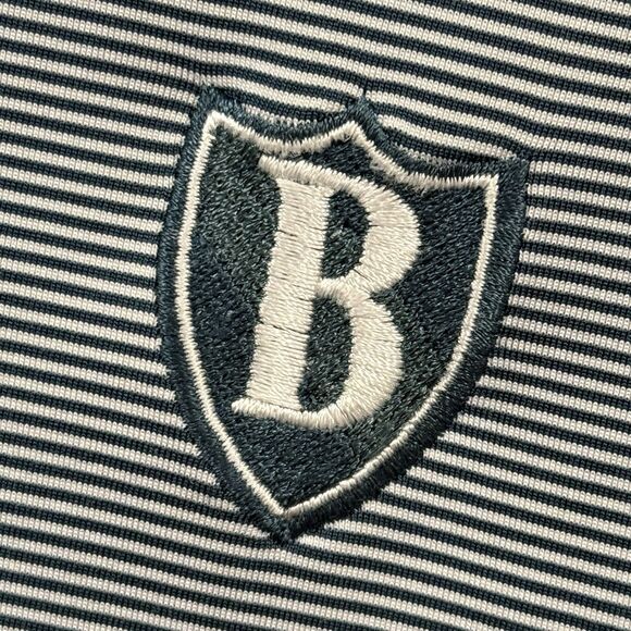 Peter Millar Men's Teal Striped Summer Comfort Polo Shirt XL Embroidered Logo - Picture 3 of 5